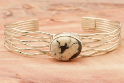 Navajo Jewelry Genuine White Buffalo Turquoise Bracelet